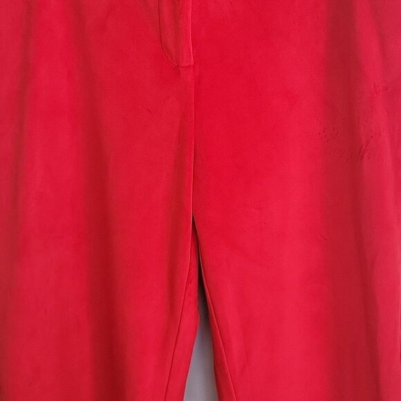 Maison d' Amelie Red Pants Woman size 8 Soft velour like Trouser NWOT - Picture 7 of 15